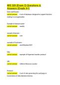 MIS 320 &lpar;Exam 2&rpar; Questions & Answers &lpar;Grade A&plus;&rpar;&period;docx&NewLine;&NewLine;