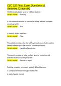 CSC 320 Final Exam Questions & Answers &lpar;Grade A&plus;&rpar;&period;docx&NewLine;&NewLine;