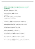 Cal-Co Knowledge Exam questions and answers&NewLine;Graded A&plus;