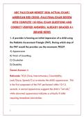 ARC PALS EXAM NEWEST 2026&colon; 200 REAL TEST BANK QUESTIONS & VERIFIED ANSWERS &vert; PASS YOUR PEDIATRIC ADVANCED LIFE SUPPORT CERTIFICATION FIRST TRY&NewLine;&NewLine;