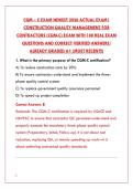 CQM-C EXAM TEST BANK 2026 &vert; 200&plus; REAL CONTRACTOR QUALITY MANAGEMENT QUESTIONS & DETAILED ANSWERS &vert; USACE&sol;NAVFAC CERTIFICATION PREP&NewLine;&NewLine;