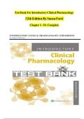 Introductory Clinical Pharmacology 12th Edition&colon; Full Test Bank &lpar;Ch 1-54&rpar; 2026&sol;2027 &lpar;THE ULTIMATE GUIDE&rpar;&NewLine;&NewLine;