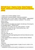 NUR 682 Exam 1 Mastery Guide- Global Pediatric Health&comma; Adolescent Screening & Advanced Genetics &lpar;2026&rpar;&period;pdf&NewLine;&NewLine;