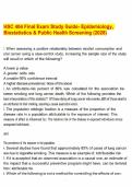 HSC 404 Final Exam Study Guide- Epidemiology&comma; Biostatistics & Public Health Screening &lpar;2026&rpar;&period;pdf&NewLine;&NewLine;