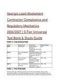 Georgia Lead Abatement Contractor Exam Prep &lpar;2026&sol;2027&rpar; &vert; S-Tier Universal Test Bank & Regulatory Study Guide