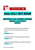 2025 ACLS TEST EXAM &NewLine;QUESTIONS & 100&percnt; CORRECT ANSWERS &NewLine;&lpar;VERIFIED&rpar; &vert; LATEST UPDATE  &NewLine;GRADE A&plus; 