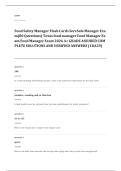 food manager final EXAM A&plus; GRADE ASSURED COMPLETE SOLUTIONS AND VERIFIED ANSWERS