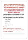  NUR 418 FINAL EXAM WITH CONFIDENCE &ndash; 200&plus; ACTUAL OB&sol;MATERNAL-NEWBORN QUESTIONS & ANSWERS