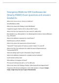 Emergency Medicine EOR Cardiovascular&NewLine;&lpar;Smarty PANCE&rpar; Exam questions and answers&NewLine;Graded A&plus;