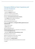 Emergency Medicine Exam 3 questions and&NewLine;answers Graded A&plus;