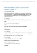 Emergency Medicine Exam questions and&NewLine;answers Graded A&plus;