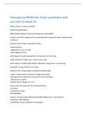 Emergency Medicine Exam questions and&NewLine;answers Graded A&plus;