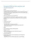 Emergency Medicine Exam questions and&NewLine;answers Graded A&plus;