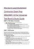 Maryland Lead Abatement Contractor Exam Prep 2026&sol;2027 &vert; S-Tier Universal Test Bank & Study Guide &lpar;MDE & OSHA 1926&period;62&rpar;