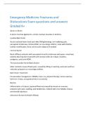 Emergency Medicine Fractures and&NewLine;Dislocations Exam questions and answers&NewLine;Graded A&plus;