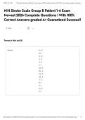 NIH Stroke Scale Group B Patient 1-6 Exam Newest 2026 Complete Questions &vert; With 100&percnt; Correct Answers graded A&plus; Guaranteed Success&excl;&excl;&NewLine;&NewLine;