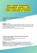 EMT FISDAP Paramedic Entrance Exam Study Guide &ndash; 200 Practice Questions