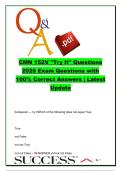 CMN 152V Try It Questions and Answers &lpar;500&plus; Q&A&rpar; &vert; Python Programming&comma; Boolean Logic&comma; Variables&comma; Lists&comma; Strings & Coding Fundamentals Review 2026