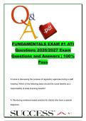 ATI Fundamentals Exam 1 Questions and Answers &lpar;600&plus; Q&A&rpar; &vert; Infection Control&comma; Pharmacology&comma; Physical Assessment&comma; IV Therapy & Nursing Fundamentals Review 2026&sol;2027