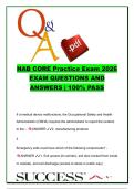 NAB CORE Practice Exam Questions and Answers &lpar;400&plus; Q&A&rpar; &vert; Long-Term Care Administration&comma; Healthcare Law&comma; OSHA&comma; HIPAA & Financial Management Review 2026 &vert; Nursing Home Administrator Exam