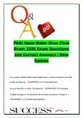 PADI Open Water Diver Final Exam Questions and Correct Answers 2026 &vert; Dive Planning&comma; Buoyancy&comma; Dive Tables&comma; Safety Stops & Scuba Equipment