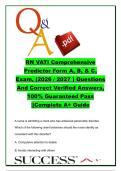 RN VATI Comprehensive Predictor Form A&comma; B & C Questions and Answers &lpar;1000&plus; Q&A&rpar; &vert; NCLEX-RN&comma; Pharmacology&comma; Med-Surg&comma; Pediatrics & Mental Health Review 2026&sol;2027