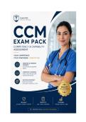 CCM Exam Pack 2026 &vert; Verified Questions & Answers &vert; Updated Study Guide