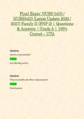NURS 5433 &sol; NURS5433 Final Exam &lpar;Latest 2026 &sol; 2027 Updates STUDY BUNDLE PACKAGE WITH SOLUTIONS&rpar; Family II &lpar;FNP 2&rpar; &vert; Questions and Answers &vert; Grade A &vert; 100&percnt; Correct - UTA