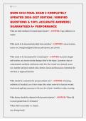 NURS 5354 Final Exam 2026-2027 &ndash; Wound Closure&comma; Suturing&comma; Pre-Op & Palliative Care&comma; A&plus; Guide&NewLine;&NewLine;