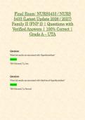 NURS5433 &sol; NURS 5433 Final Exam &lpar;Latest 2026 &sol; 2027 Updates STUDY BUNDLE PACKAGE WITH SOLUTIONS&rpar; Family II &lpar;FNP 2&rpar; &vert; Questions & Answers &vert; 100&percnt; Correct &vert; Grade A - UTA