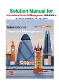 Solution Manual for International Financial Management 10th Edition by Cheol Eun&comma; Bruce Resnick and Tuugi Chuluun &lpar;978-1266826313&rpar;
