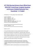 ATI TEAS Nursing Entrance Exam Official Exam 2026&sol;2027 Actual Exam Complete Questions and Answers Detailed Rationales Pass Guaranteed - A&plus; Graded