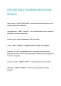HCB 102 Test 3 Questions With Correct Answers&period;
