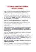 CS409 Final Exam Questions With Accurate Answers