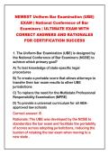 2026-2027 NEWEST Uniform Bar Examination &lpar;UBE&rpar;&NewLine;EXAM &vert; National Conference of Bar&NewLine;Examiners &vert; ULTIMATE EXAM WITH&NewLine;CORRECT ANSWERS AND RATIONALES&NewLine;FOR CERTIFICATION SUCCESS&NewLine;