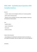 BSNC 5060 &ndash; Qualitative Exam Questions With Complete Solutions 