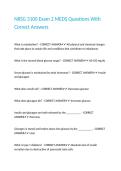 NRSG 3100 Exam 2 MEDS Questions With Correct Answers