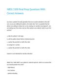 NRSG 3100 Final Prep Questions With Correct Answers