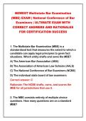 2026-2027 NEWEST Multistate Bar Examination&NewLine;&lpar;MBE&rpar; EXAM &vert; National Conference of Bar&NewLine;Examiners &vert; ULTIMATE EXAM WITH&NewLine;CORRECT ANSWERS AND RATIONALES&NewLine;FOR CERTIFICATION SUCCESS&NewLine;