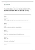 real estate law EXAM A&plus; GRADE ASSURED COMPLETE SOLUTIONS AND VERIFIED ANSWERS