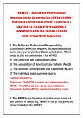 2026-2027 NEWEST Multistate Professional&NewLine;Responsibility Examination &lpar;MPRE&rpar; EXAM &vert;&NewLine;National Conference of Bar Examiners &vert;&NewLine;ULTIMATE EXAM WITH CORRECT&NewLine;ANSWERS AND RATIONALES FOR&NewLine;CERTIFICATION SUCCESS