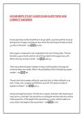 ASVAB MEPS STUDY GUIDE EXAM QUESTIONS AND &NewLine;CORRECT ANSWERS