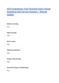 PCA Competency Test &lpar;Georgia Exam&rpar; Actual&NewLine;Questions And Correct Answers &vert; Newest&NewLine;Update 2026&sol;27