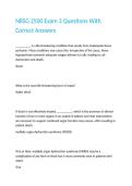 NRSG 2500 Exam 3 Questions With Correct Answers