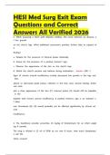 HESI Med Surg Exit Exam Questions and Correct Answers All Verified 2026