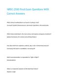NRSG 2500 Final Exam Questions With Correct Answers&period;