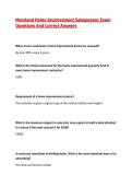 Maryland Home Improvement Salesperson Exam Questions And Correct Answers