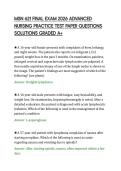 MSN 621 FINAL EXAM 2026 ADVANCED&NewLine;NURSING PRACTICE TEST PAPER QUESTIONS&NewLine;SOLUTIONS GRADED A&plus;