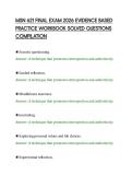 MSN 621 FINAL EXAM 2026 EVIDENCE BASED&NewLine;PRACTICE WORKBOOK SOLVED QUESTIONS&NewLine;COMPILATION