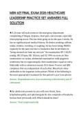 MSN 621 FINAL EXAM 2026 HEALTHCARE&NewLine;LEADERSHIP PRACTICE SET ANSWERS FULL&NewLine;SOLUTION&NewLine;
